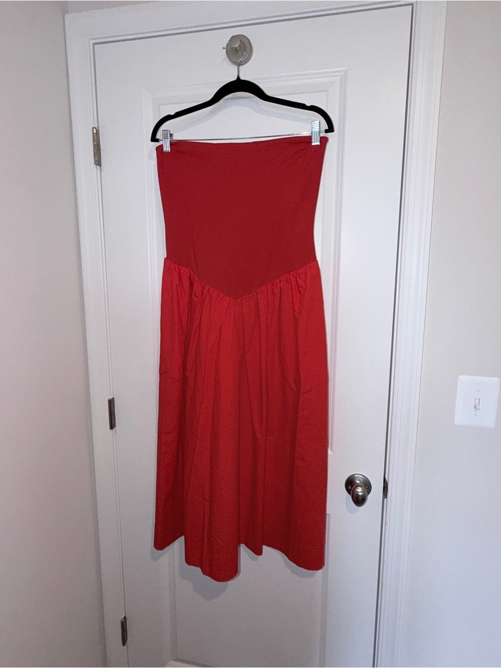 A New Day Strapless Red Midi Dress - Picture 3 of 7